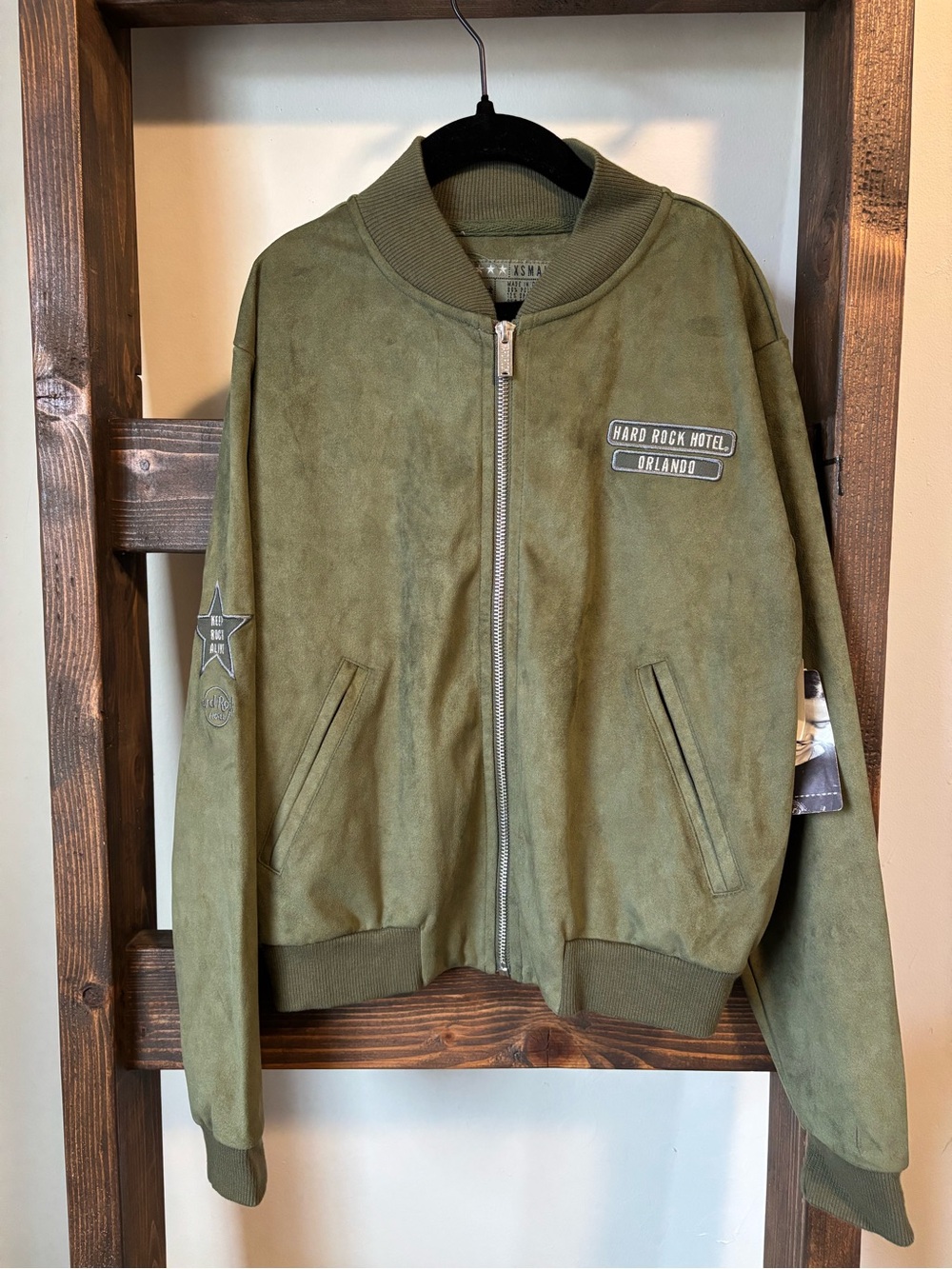 NWT Women’s Olive Green Hard Rock Bomber Jacket - XS